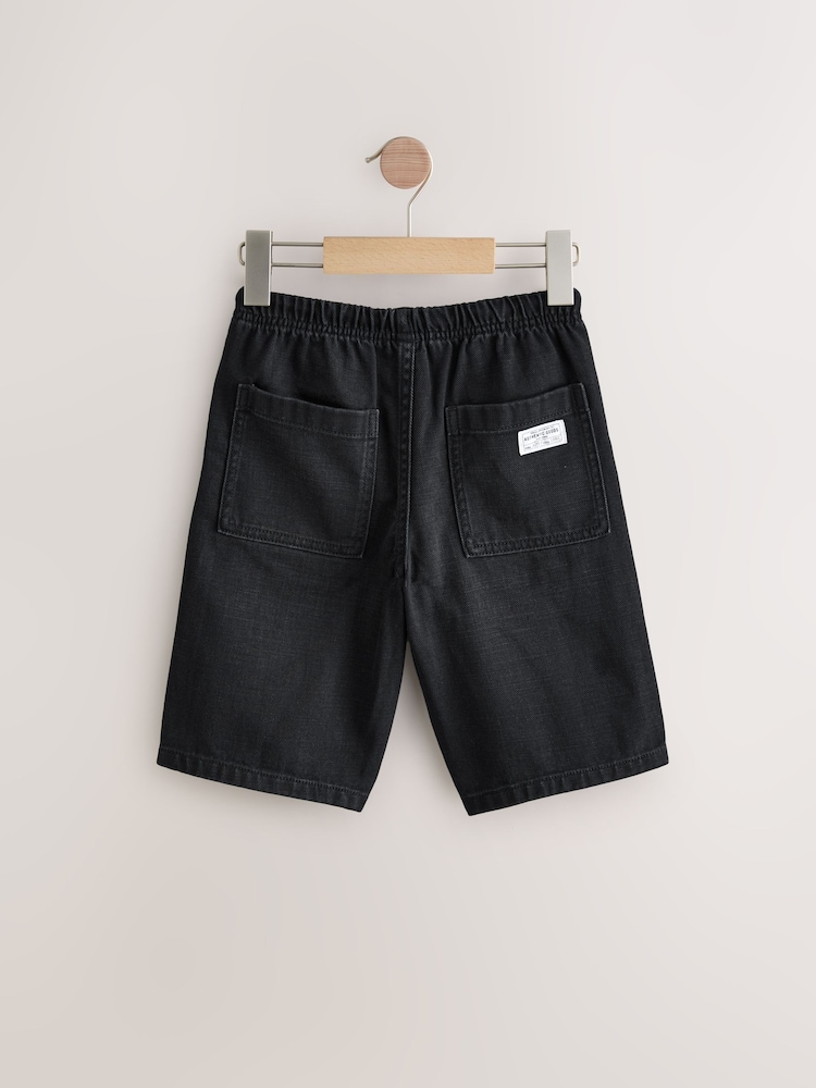 Mid Blue/Black Bermuda Pull On Denim Shorts 2 Pack (3-16yrs) - Image 3 of 6