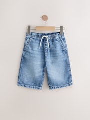 Mid Blue/Black Bermuda Pull On Denim Shorts 2 Pack (3-16yrs) - Image 4 of 6