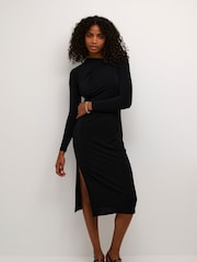 Kaffe KAaida Cowl Neck Slim Fit Jersey Kaffe Dress - Image 1 of 5