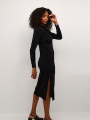 Kaffe KAaida Cowl Neck Slim Fit Jersey Kaffe Dress - Image 3 of 5