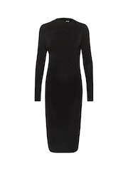 Kaffe KAaida Cowl Neck Slim Fit Jersey Kaffe Dress - Image 4 of 5