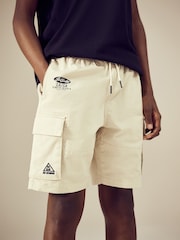 Ecru Graffiti Printed Single Cargo Shorts (3-16yrs) - Image 1 of 8