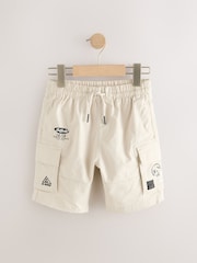 Ecru Graffiti Printed Single Cargo Shorts (3-16yrs) - Image 5 of 8