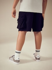Black 3D Pocket Cargo Shorts (3-16yrs) - Image 3 of 8