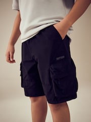 Black 3D Pocket Cargo Shorts (3-16yrs) - Image 4 of 8