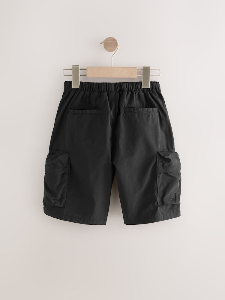 Black 3D Pocket Cargo Shorts (3-16yrs) - Image 6 of 8