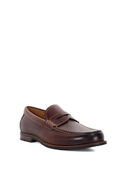 Dune London Brown Samson Penny Loafers - Image 3 of 6