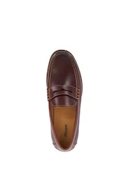 Dune London Brown Samson Penny Loafers - Image 5 of 6