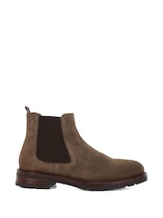 Braun - Dune London Cheltenham gebürstete Chelsea-Stiefel - Bild 4 von 5