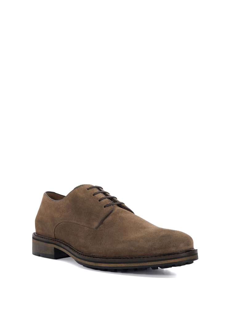 Dune London Brown Barrett Lace Up Gibson Shoes - Image 2 of 5
