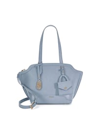Dune London Blue Medium Dinidecided Curved Shopper Bag - Image 1 of 5