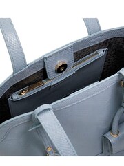 Dune London Blue Medium Dinidecided Curved Shopper Bag - Image 3 of 5