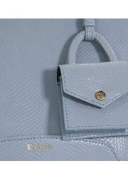 Dune London Blue Medium Dinidecided Curved Shopper Bag - Image 4 of 5