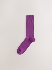 Bright Blue/Purple/Orange 8 Pack Embroidered Lasting Fresh Socks - Image 3 of 10