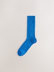 Bright Blue/Purple/Orange 8 Pack Embroidered Lasting Fresh Socks - Image 5 of 10
