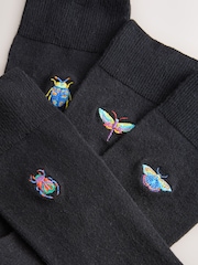 Black Signature Embroidered Socks 4 Pack - Image 7 of 8