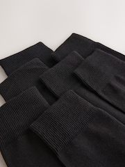 Black Colour Ombre 7 Pack Mens Cotton Rich Black Socks - Image 10 of 10