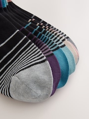 Black Colour Ombre 7 Pack Mens Cotton Rich Black Socks - Image 9 of 10