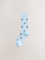 Black/Blue/Purple Pattern Pattern Modal Signature Socks 4 Pack - Image 4 of 7