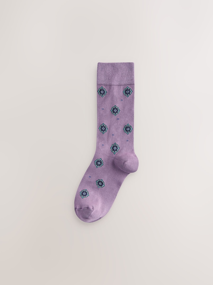 чорний/синій/фіолетовий Pattern - Модальний Signature шкарпетки 4 набір - Image 6 of 7