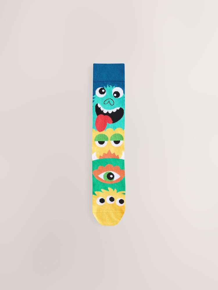 Monstre Vert/Noir - Paquet de chaussettes à motifs 5 - Image 3 of 8