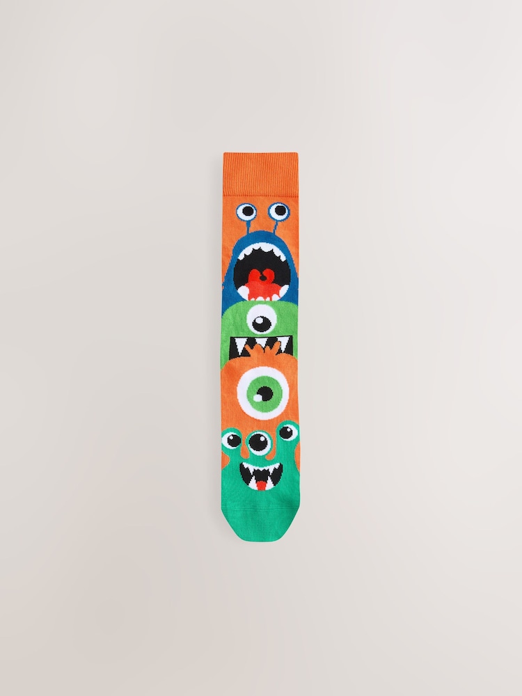 Monstre Vert/Noir - Paquet de chaussettes à motifs 5 - Image 4 of 8