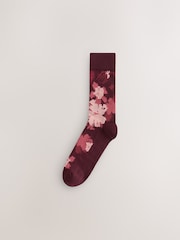 Blue/Red Texture Pattern Smart Socks - Image 5 of 8