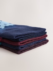 Blue/Red Texture Pattern Smart Socks - Image 8 of 8