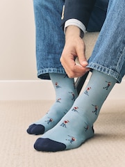 Blue Golf Pattern Modal Signature Socks 4 Pack - Image 3 of 11
