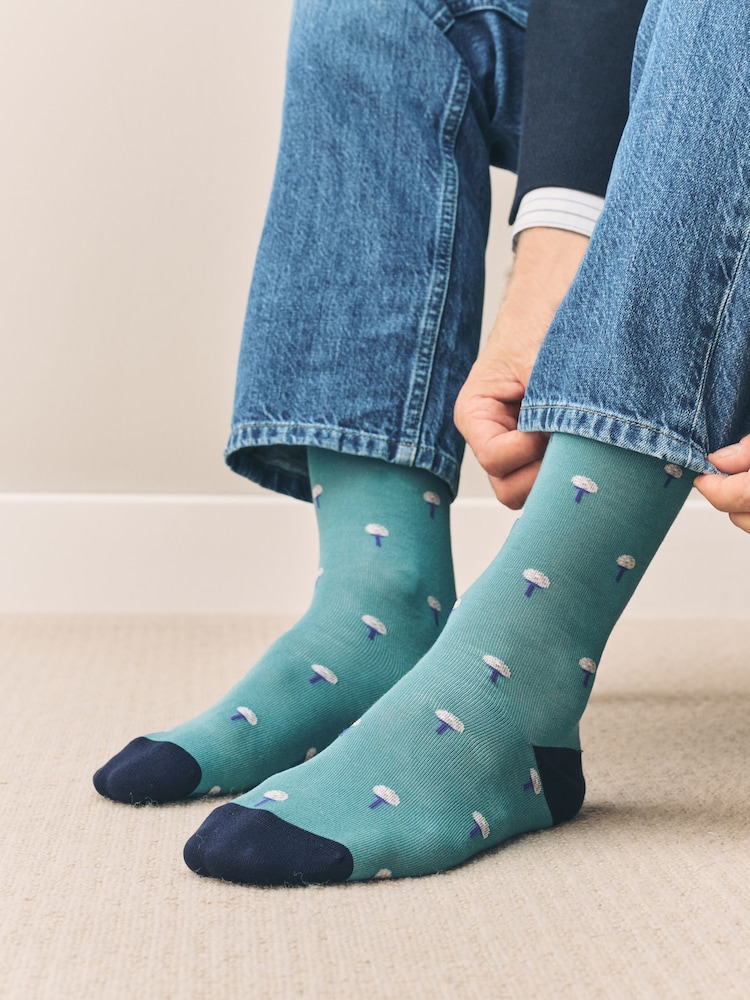 Blue Golf Pattern Modal Signature Socks 4 Pack - Image 4 of 11