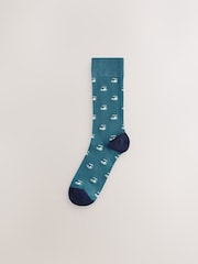 Blue Golf Pattern Modal Signature Socks 4 Pack - Image 9 of 11