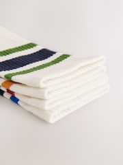 White With Coloured Striped Sports Socks 4 Pack - Image 6 of 7