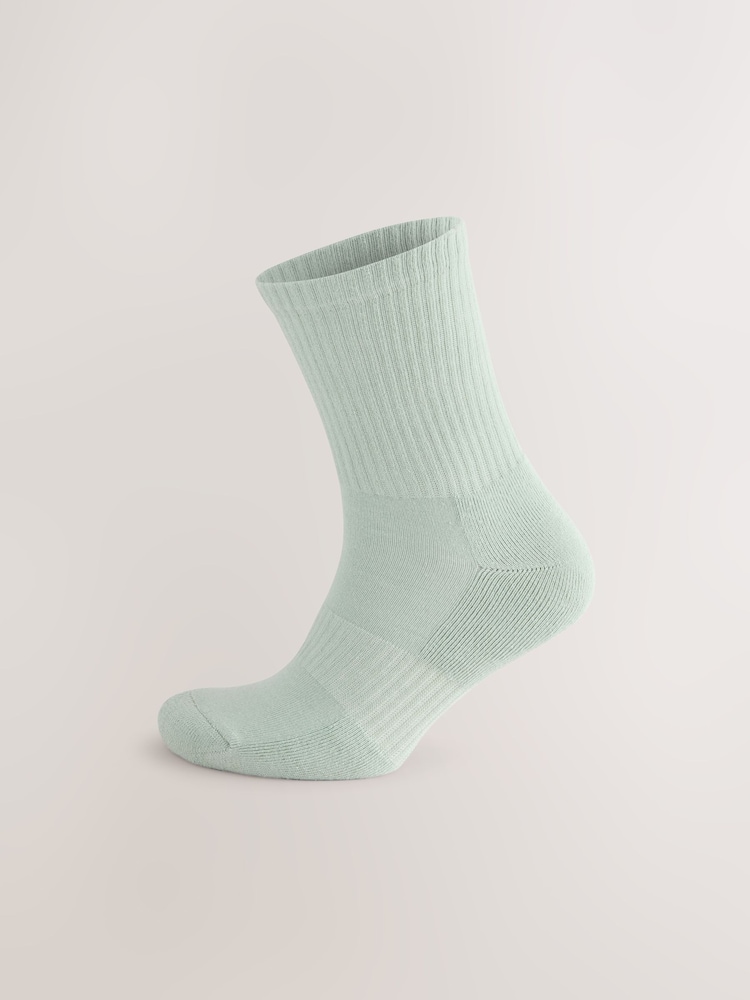 White/Green/Blue Coloured Sports Socks 4 Pack - Image 2 of 9