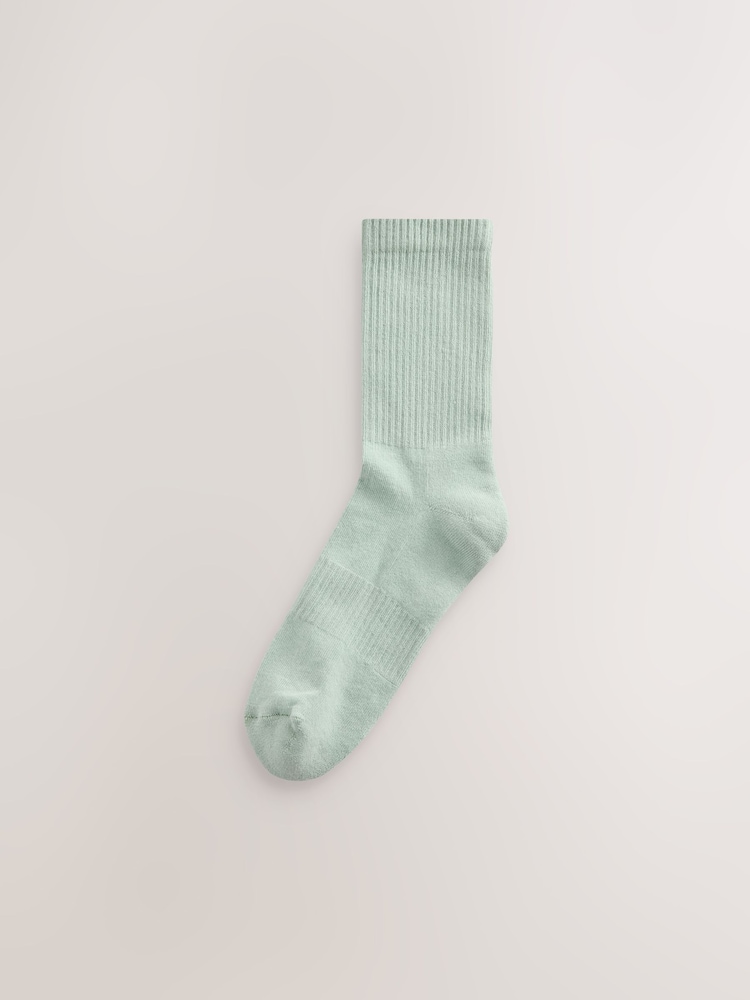 White/Green/Blue Coloured Sports Socks 4 Pack - Image 5 of 9
