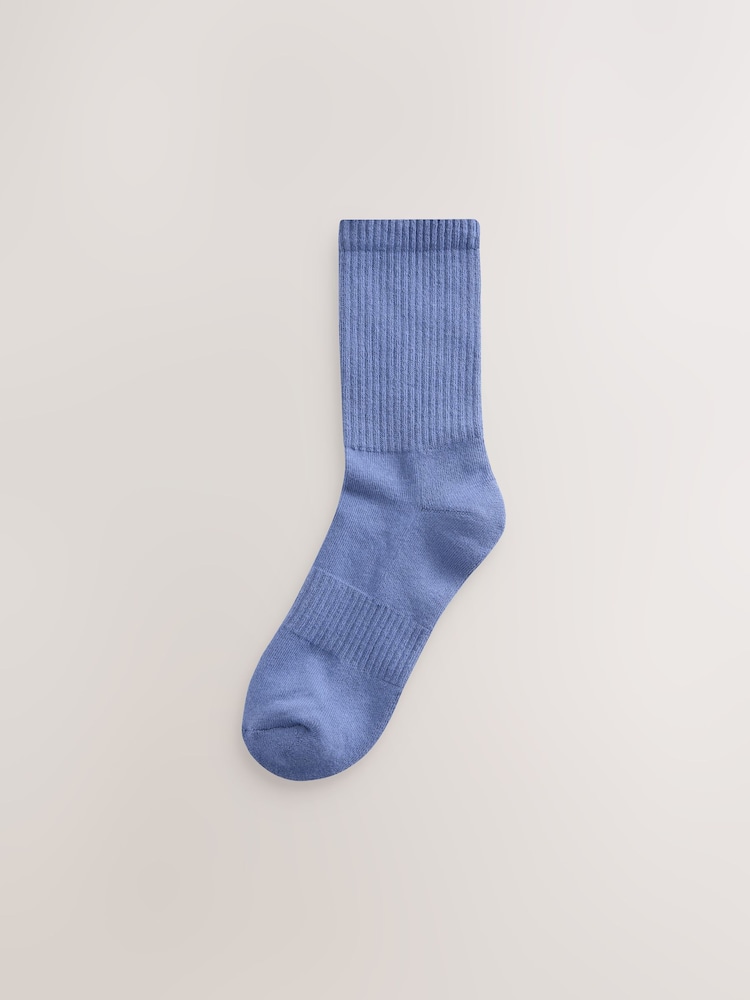 White/Green/Blue Coloured Sports Socks 4 Pack - Image 6 of 9