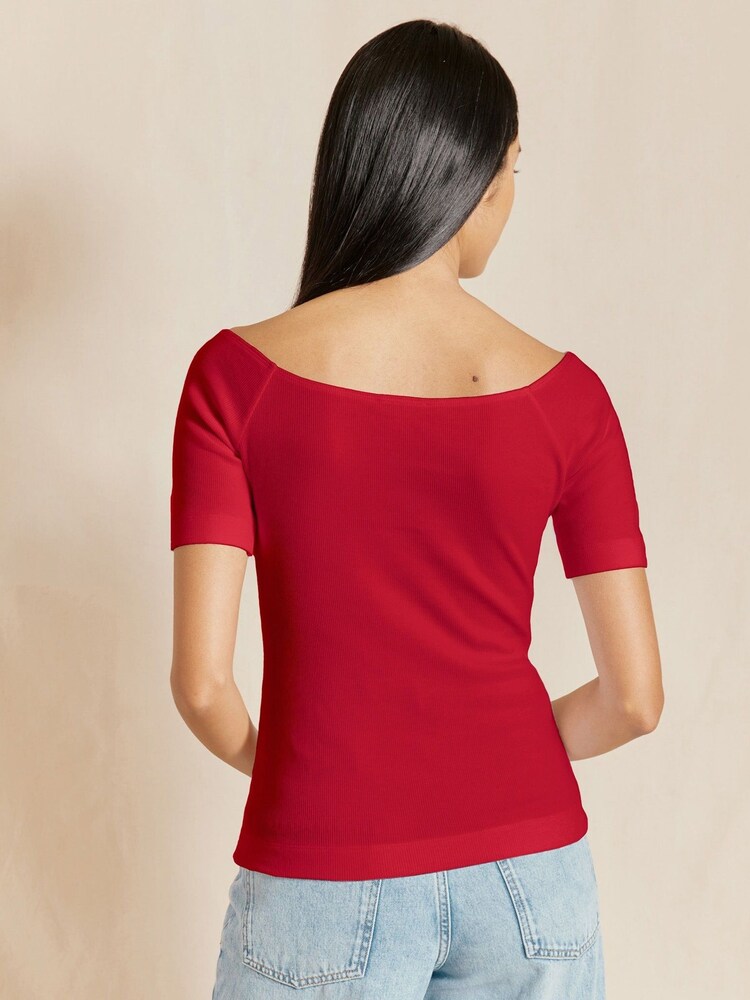 Albaray Red Bardot Top - Image 2 of 4