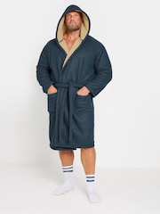 BadRhino Big & Tall Blue Waffle Borg Robe - Image 2 of 4