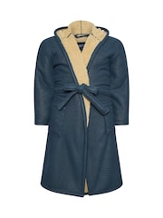 BadRhino Big & Tall Blue Waffle Borg Robe - Image 3 of 4