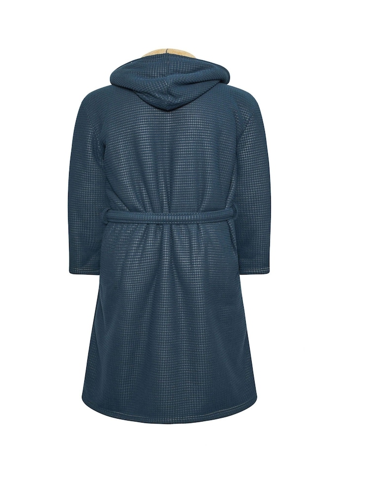 BadRhino Big & Tall Blue Waffle Borg Robe - Image 4 of 4