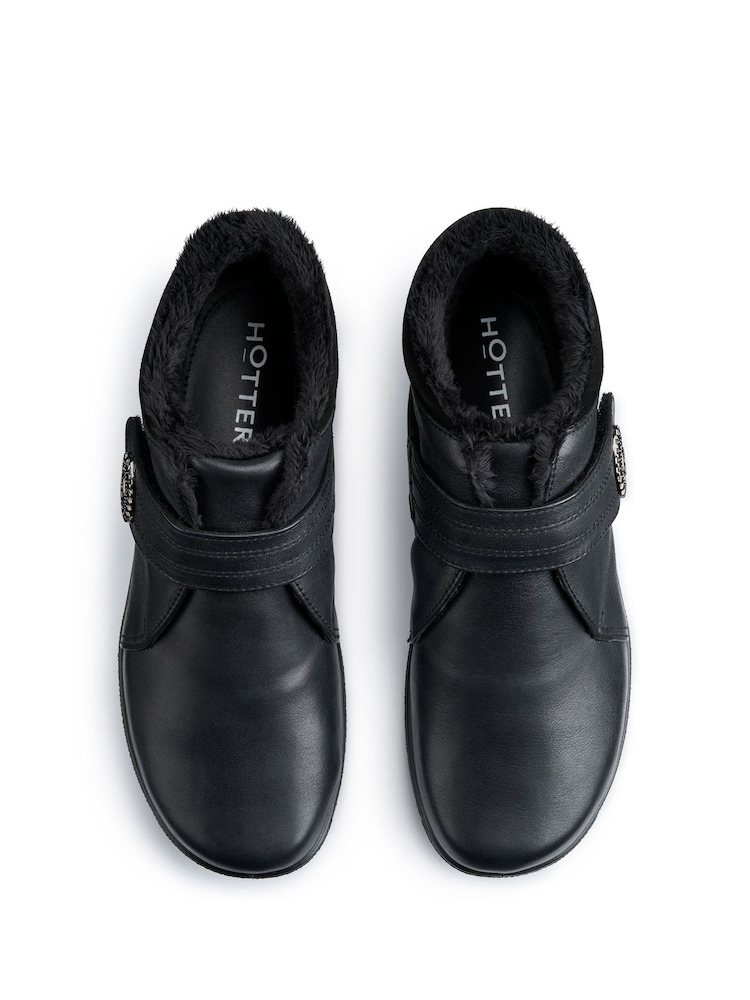 Hotter Black Extra Wide Fit Muse Touch-Fastening Boots - Image 4 of 4
