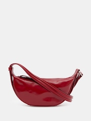 Hush Red Rory Crescent Leather Cross-Body Bag - Image 2 of 4