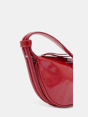 Hush Red Rory Crescent Leather Cross-Body Bag - Image 3 of 4