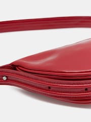Hush Red Rory Crescent Leather Cross-Body Bag - Image 4 of 4
