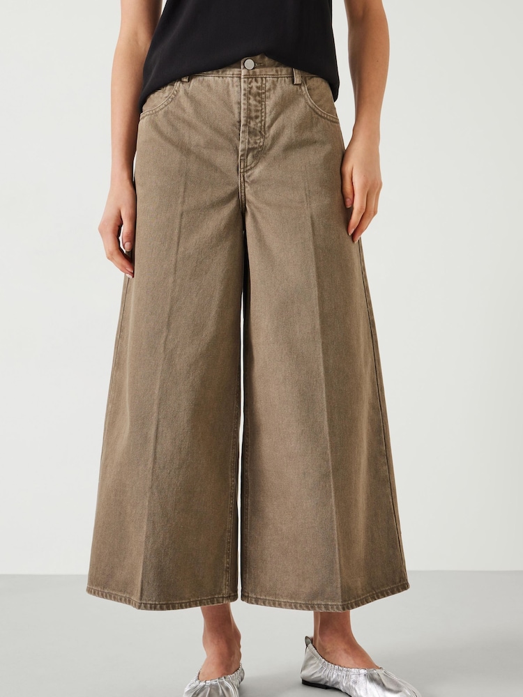 zelena - Hush Ella v širokem kroju; s širokimi hlačnicami kratek; prirezan Jeans - Slika 2 iz 5 zelena - Hush Ella v širokem kroju; s širokimi hlačnicami kratek; prirezan Jeans - Slika 2 iz 5