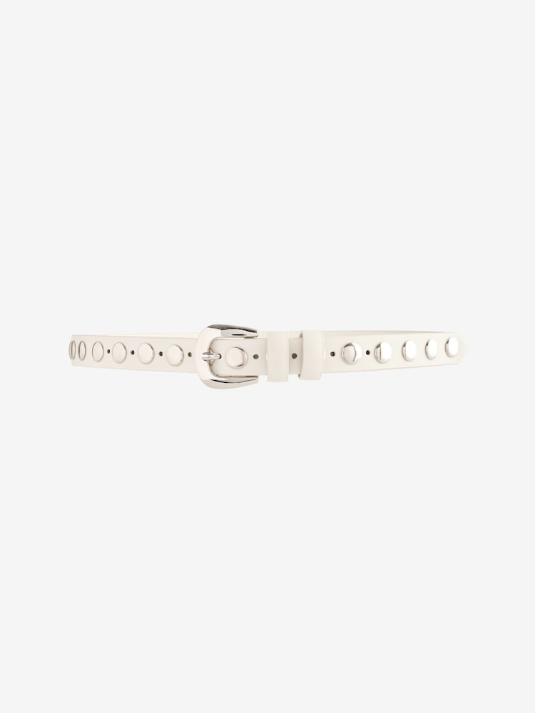 Hush White Seren Studded Leather Belt - Image 2 of 5