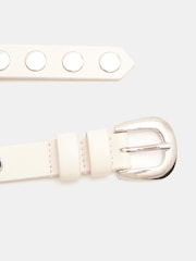 Hush White Seren Studded Leather Belt - Image 4 of 5