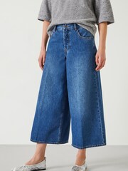 Hush Blue Ella Wide Leg Cropped Jeans - Image 2 of 5