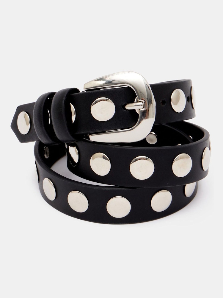 Hush Black Seren Studded Leather Belt - Image 2 of 4