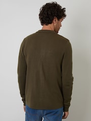 Threadbare Natural Zip Through Knitted Shacket - Image 2 of 4