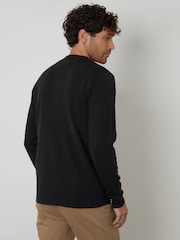 Threadbare Black Zip Through Knitted Shacket - Image 2 of 4